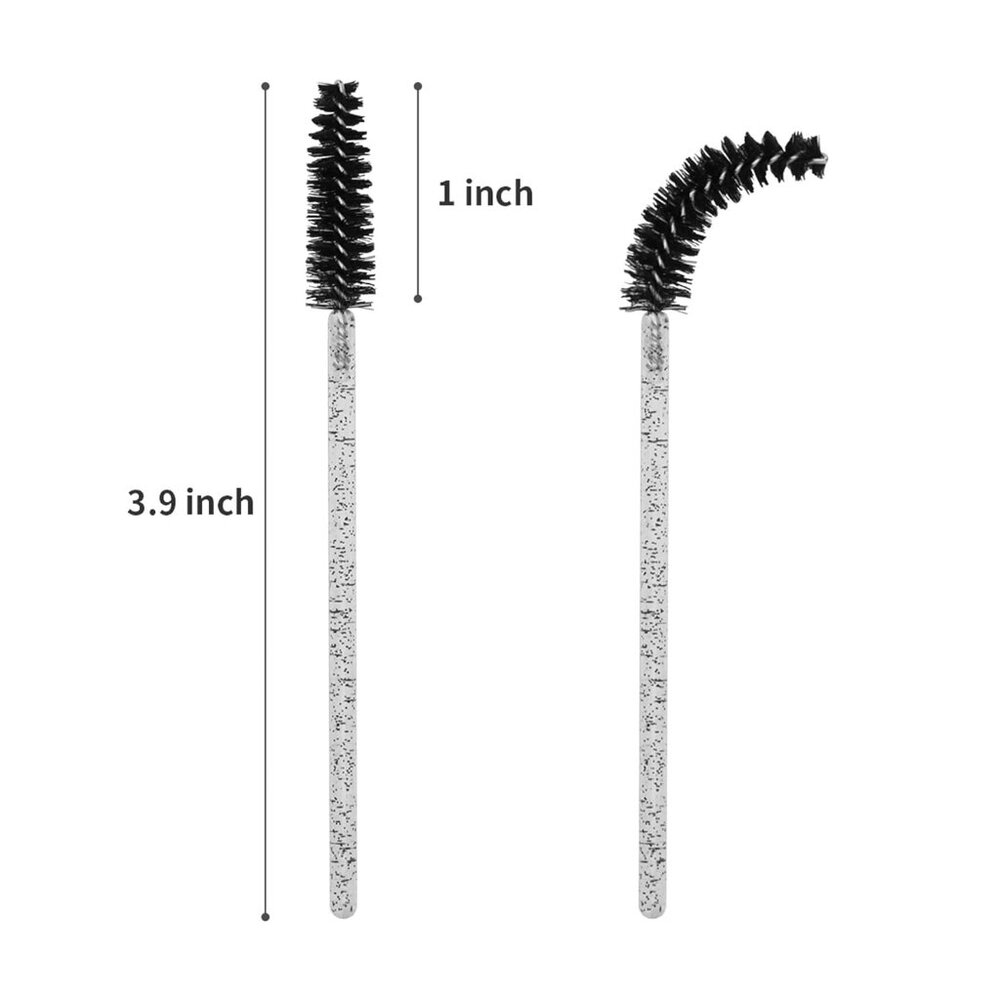 Soft Fiber Eyelash Brush Kit - 100PCS Disposable Applicators with Container - Picture 5 of 7